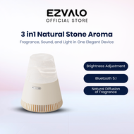 EZVALO 3-in-1 Natural Stone Aroma Diffuser Bluetooth Speaker Ambient Night Light Essential Oil Diffu