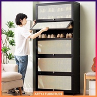 Shoe Cabinet Home Black Shoe Cabinet 2024 New Flip Door Shoe Rack Cabinet