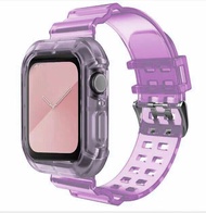 สายซิลิโคนใสใหม่สำหรับ Apple Watch Series 7 Se 6 5 4 3 2 Band 40มม. 44มม. สำหรับ I Watch Se 5 4 3สายกันน้ำ38มม. 42มม. 41มม. 45มม.