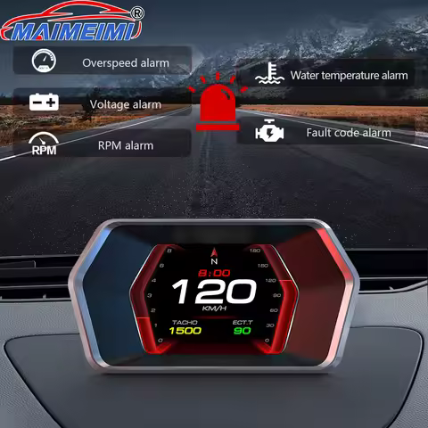 P17 HUD Head Up Display OBD GPS Auto Electronics with Overspeed/Water temperature/Voltage/Fault code