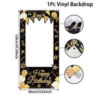 18th 30th 40th 50th Birthday Photo Frame Backdrop 30th Birthday Vinyl Photo Booth Background Black B