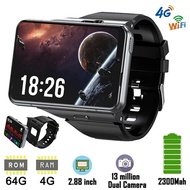 4G นาฬิกาข้อมือไวไฟอัจฉริยะ2.88นิ้วจอ HD ถอดได้ RAM 4GB รอม64GB กล้อง13MP แบตเตอรี่2300Mah GPS เล่น Google Smartwatch Man