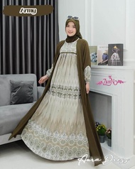 Aura Dress By Zahin Collection /Gamis Zahin Terbaru / Gamis Etnik /Gam