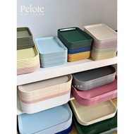 ⊕ American Color Cream White Glass Fiber Tray Dinner Tray Korean Jewelry Storage Tray Storage Storag