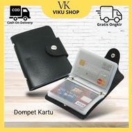 Colorful Leather Card Wallet Multipurpose 24-Slot Card Holder/