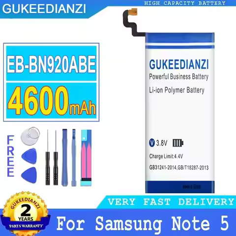 Mobile Phone Battery For Samsung Galaxy Note 5 N9200 N920t N920c SM-N9208 High-Capacity 4600mAh EB-B