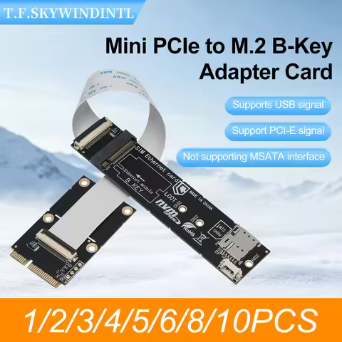 Mini PCIE to M.2 B-Key Adapter Card PCI-E to M.2 B-Key 3G/4G/5G Network Module with SIM Card Slot Ne