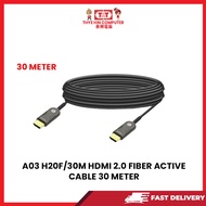 A03 H20F/30M HDMI 2.0 FIBER ACTIVE CABLE 30 METER