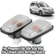 2ชิ้นสำหรับ Peugeot 106 306 406 806สำหรับ Citroen Saxo Berlingo Xsara Repeater กระพริบโคมไฟไหลเลี้ยวด้านข้างไฟสัญญาณ