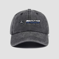 AMG racing suit formula duckbill cap fashionable and casual cotton adjustable baseball cap, men's an
