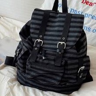 1pc Minimalist Large Capacity Multi-Pocket Striped Backpack, School Backpack Back To School Essentia