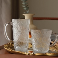wanan/...Glacier Pattern の Ins Style Handle Glacier Cup Glass