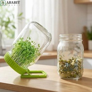 ABABIT Mason Sprouting Lid, Sprouting Tray Plastic Germination Jar Lid, Practical With Bracket Effic