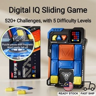 Digital IQ Sliding Game  Magnetic Sliding Block Puzzle 520+ Challenges Portable Brain Teaser IQ Game