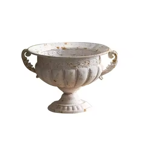 Retro Iron Art Dried Flower Vase Photography Studio Old Decoration Ornament French Romantic Trophy S