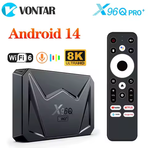 X96Q PRO+ 4GB 32GB Android 14 TV Box Allwinner H728 Quad Core 8K@24fps 4K 1000M LAN Wifi 6 Google Pl