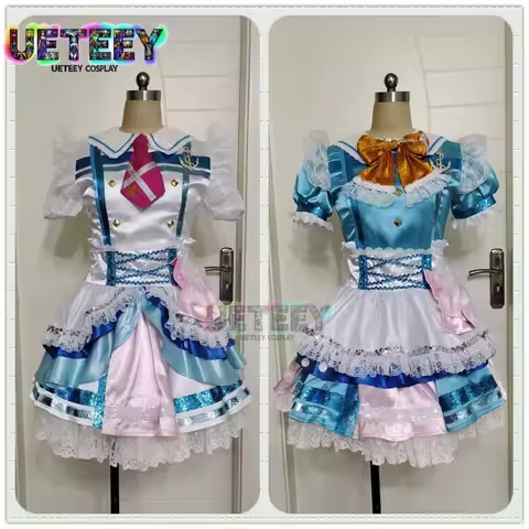 UETEEY Anime Lovelive Aqours Ruby Dia Chika Concert SJ Uniforms Cosplay Costume Halloween Party Outf