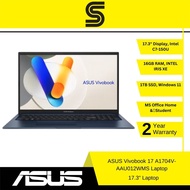 ASUS Vivobook 17 A1704V-AAU012WSM Laptop - 17.3" FHD IPS/C7-150U/16GB/1TB SSD/Iris XE/Win11/MS Offic