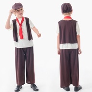 Victoria Civilian Costume Denmark Play Outfit Woodcutter Stage Costume Maid Outfit Newspaper Boy
