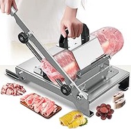 Manual Frozen Meat Slicer, befen Upgraded Stainless Steel Meat Cutter Beef Mutton Roll Food Slicer Slicing Machine for Home Cooking of Hot Pot Shabu Shabu Korean BBQ