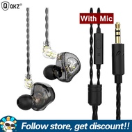 QKZ AK6 MAX หูฟังพลังรับส่งคลื่นวิทยุที่มีประสิทธิภาพสูงเสียงดนตรีเบสหูฟัง IEM ตัดเสียงรบกวนหูฟังอิน