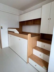 小戶型 榻榻米設計 loft bed 床 Bunk bed 書枱衣櫃一體床 高架床 上床下書枱 多功能床架 床 兒童床 3尺床 single bed 衣櫃床 組合床 雙層床 上下床 包送貨free d