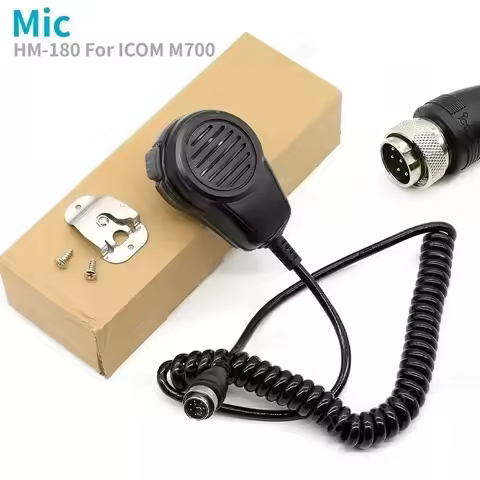 HM-180 8pin Walkie-talkie Mic Speaker Replace EM-48/HS-50/EM101 Microphone for ICOM IC-M700 IC-M710 