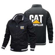 ขายดี Caterpillar โลโก้รถจักรยานยนต์รถยนต์แจ็คเก็ตขี่ Windproof กลางแจ้งผู้ชายเสื้อฤดูใบไม้ร่วงฤดูใบไม้ผลิ