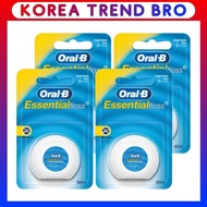 [Oral-B] Essential Floss 50m * 4ea  Waxed Dental Floss