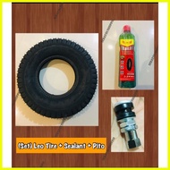 ● ☜ ☫ (SET) Leo Tire 4.00-8 for Bajaj Re Tvs Piaago with Tire Sealant 500ml & Pito
