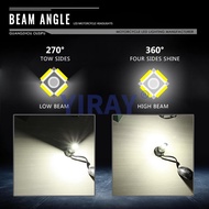 <INT2>Universal Motorcycle M02H Headlight LED Bulb 4cob AC DC 42w 4400LM H4 HS1 H6 Hi/Lo Beam 360 De