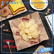 100Pcs 38X28Cm Patterned Baking Paper Wax Paper Free Shipping