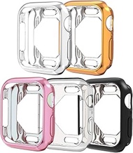 MALE COUSIN Compatible for Apple Watch Case 40mm Series 5/4, 5 Pack Scratch-Resistant Ultra-Thin Soft TPU Case Bumper Protector Cover Compatible with Apple iwatch Series 5 Series 4 (5 Pack)