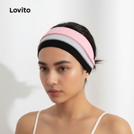 Lovito Sporty Plain Basic Quick Drying Breathable Headbands Hair Accessories For Women L18X682 (Blac