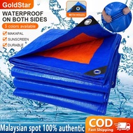 Gold Star Tarpaulin kalis air Blue Orange Waterproof Canvas Awning Roof Outdoor (6FT - 15FT ) Tarpau