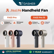 JISULIFE Portable FA53 / FA53 Pro Rechargeable Handheld Fan Strong Wind 100 Gear 15 Hours Display