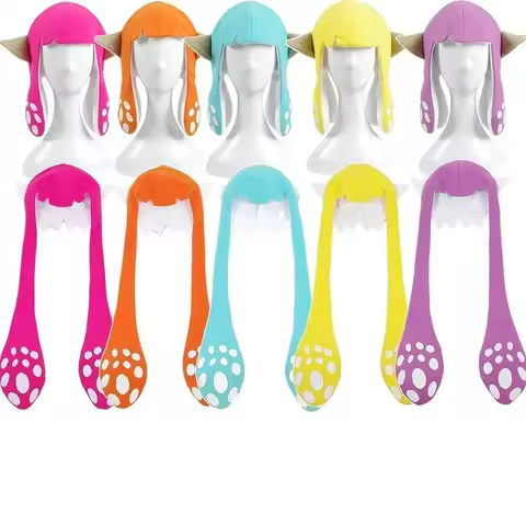 Cos Splatoon 3 Squid Cute Hat Wig Cosplay Props Accessories