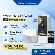[TAPO OFFICIAL] TP-Link Tapo D230S1 / D210 / D235 Smart Video Doorbell Camera 5MP Resolution 512 GB 