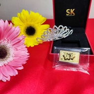 SK Jewellery 999 Pure Gold Bunga Raya Gold Bar   0.1g