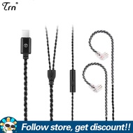 TRN A1 Type-C สายหูฟังโทรศัพท์ QDC /S/c พินความละเอียดสูงสายหูฟังอัปเกรดถอดรหัสดิจิตอลพร้อมไมโครโฟน