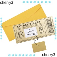 CHERRY Golden Ticket Scratch- Card, Raffle Gift with Envelope Concert Ticket,  Scratch  Ticket  Part