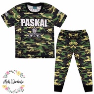 (2-12Y) Kids Boy PASKAL ARMY ASKAR Microfiber Pyjamas Pajamas Baju Tidur Sleepwear Budak Lelaki Kana