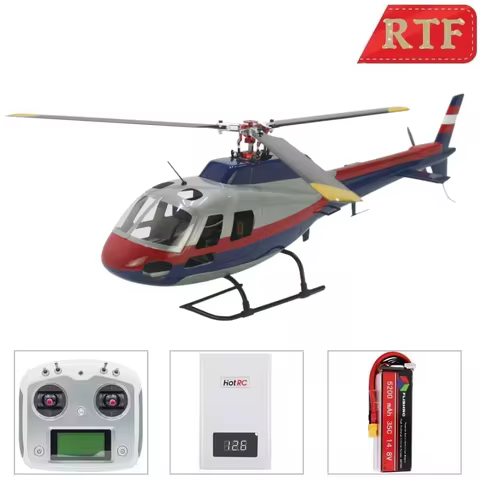 FL450 V5 FLISHRC AS350 Squirrel 450 Size Scale Helicopter Tricopter rotor head 6CH GPS with L7 Fligh