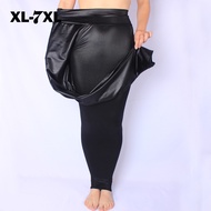 Plus Size 6XL 7XL Women Leggings Black High Waist Faux Leather Fitness Leggings High Elastic Stretch Skinny Pant Pencil Trousers