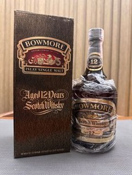 Bowmore 12 year Dumpy Brown Bottles 1980s bottle