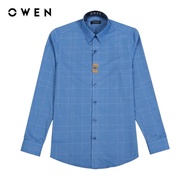 OWEN - Slim Fit AS Long Sleeve Shirt220924D color Blue, Bamboo material