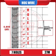 HOG WIRE 78910 HOLES 3ft 3.5FT 4ft 5ft  FARM FENCE /HOUSE FENCE/GARDENING FENCE/ INDUSTRIAL FENCE / 