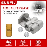 Fuel Filter Base for NAPA 4770 / WIX 24770  Diesel Filter Remote Mounting Base for Cat 1r-0750 1r-07
