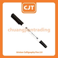 Ariston Calligraphy Pen Kaligrafi Pen 2.0/1.0, CJT Astar Ball Point Pen CS900 1.0mm Black 1pcs