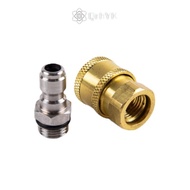 [QrhYK-t] High Pressure Washer Connector Adapter 1/4" Female Qui Connect M14*1.5 Thread new